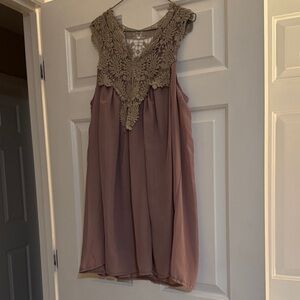 Lace Detail Sleeveless Dress